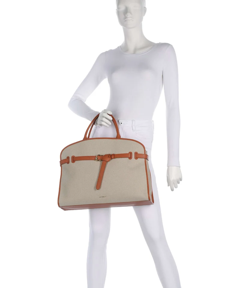 Coccinelle Sabine Canvas Handtasche natural/crab
