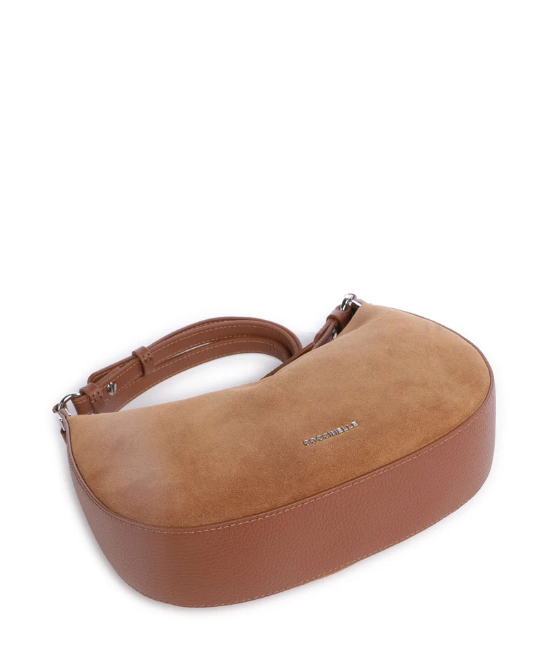 Coccinelle Fujiko Suede Umhängetasche cognac