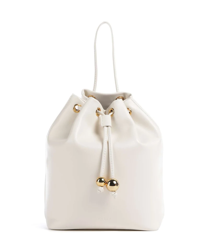 Furla Sfera Soft Mini Bucket Handtasche panna
