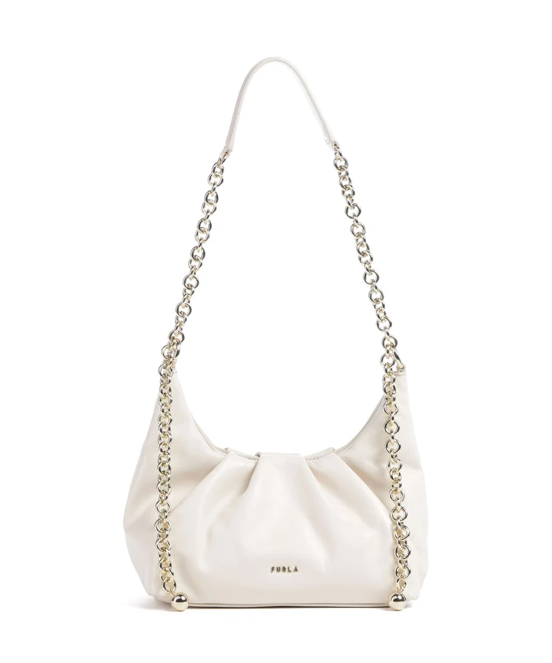Furla Delia Mini Schultertasche panna