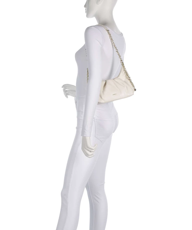Furla Delia Mini Schultertasche panna