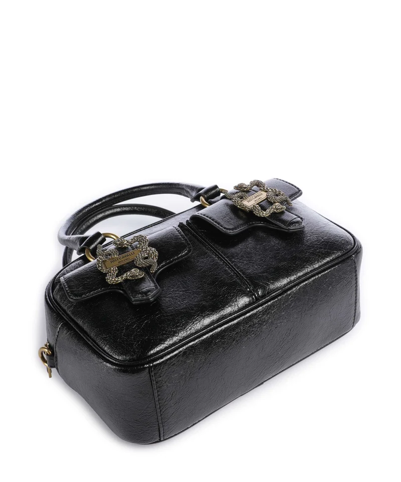 Just Cavalli Iconic Snakes Pockets Handtasche black