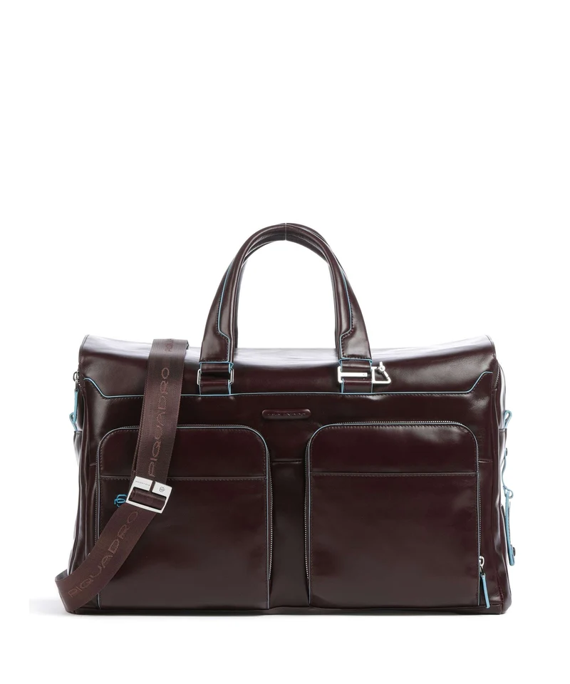Piquadro Blue Square Weekender mahogany