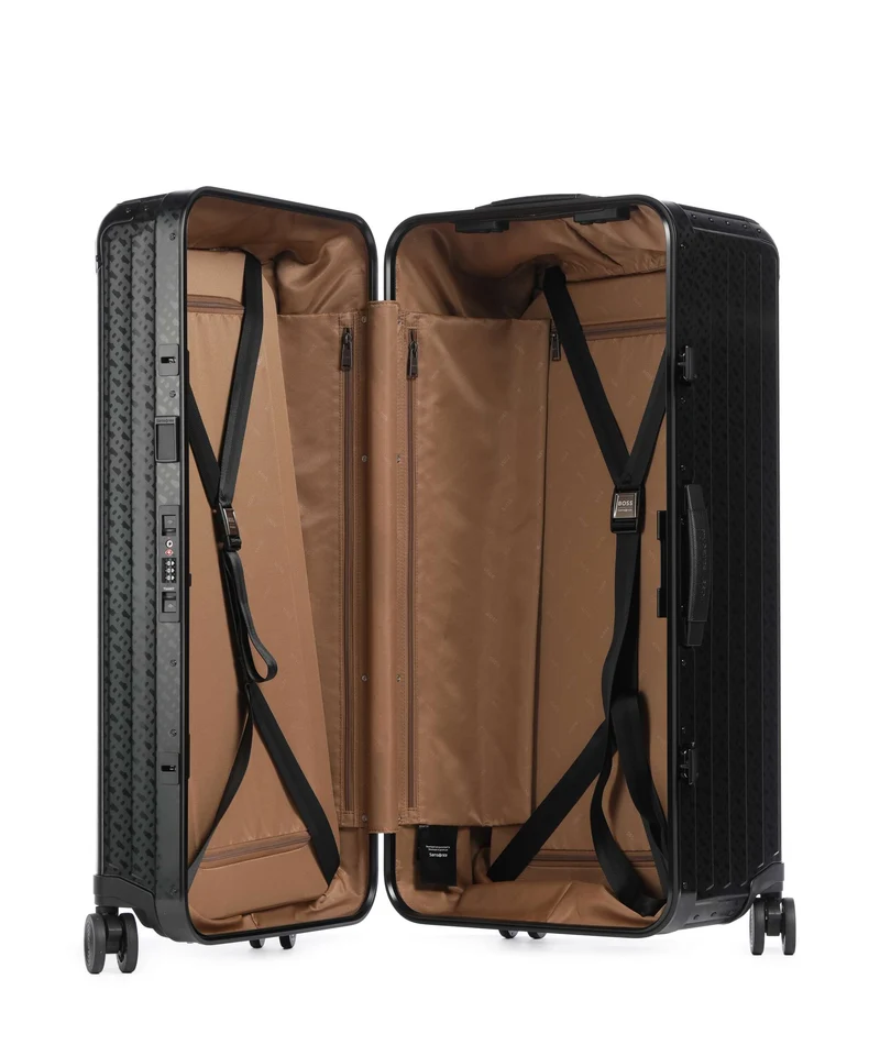 Samsonite Lite-Box Alu Boss Edition 4-Rollen Trolley graphite monogram