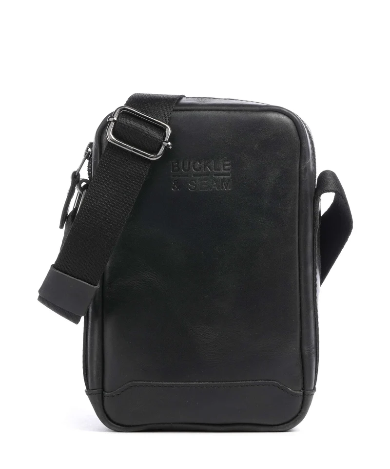 Buckle & Seam Crazy Horse Runner Umhängetasche black