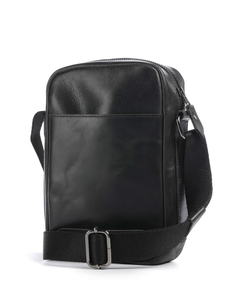 Buckle & Seam Crazy Horse Runner Umhängetasche black