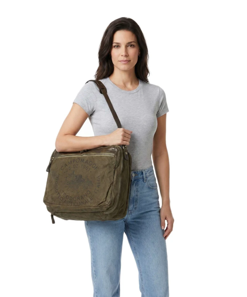 Campomaggi Rucksack verde militare/nera