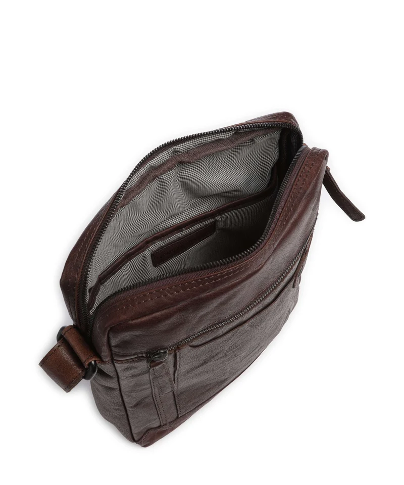 Spikes & Sparrow Bronco Jayed Umhängetasche dark brown
