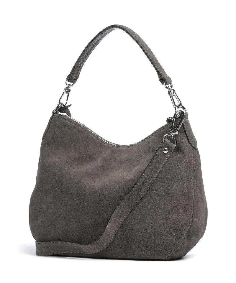 Abro Suede Juna Small Beuteltasche grey