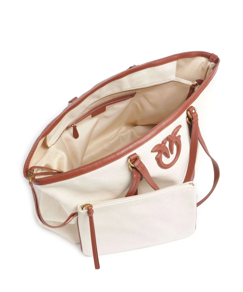 Pinko Shopper beige/cuoio/antique gold