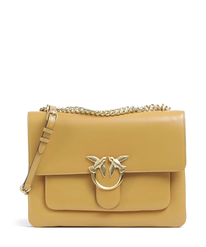 Pinko Love One Soft Big Schultertasche torroncino/matt gold
