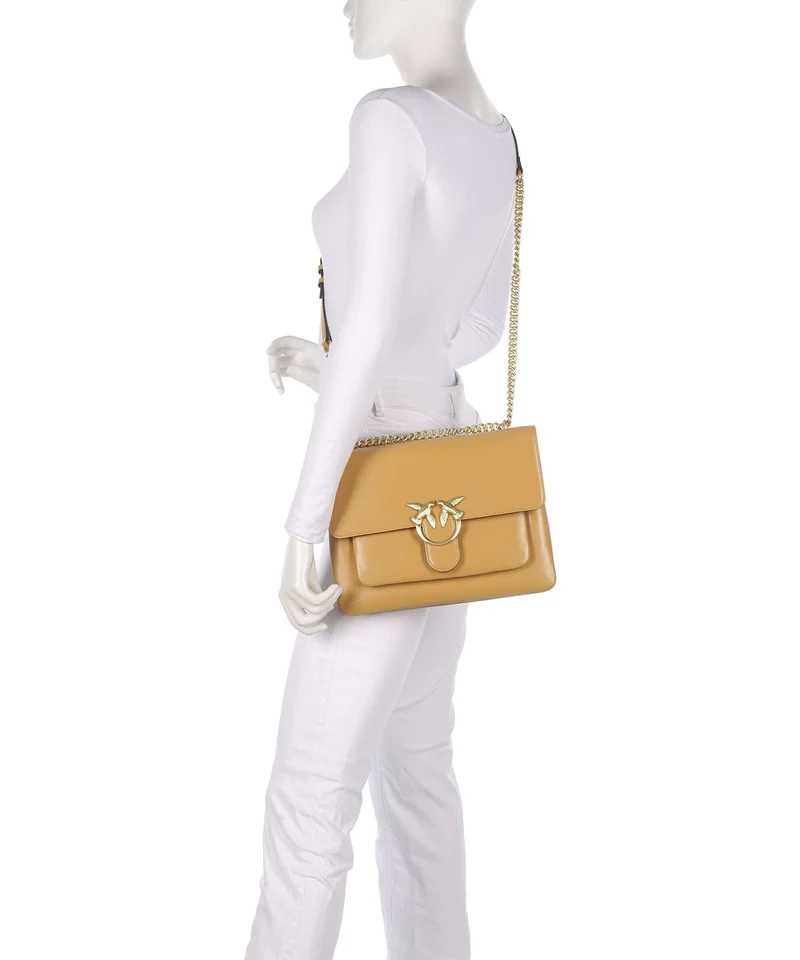 Pinko Love One Soft Big Schultertasche torroncino/matt gold