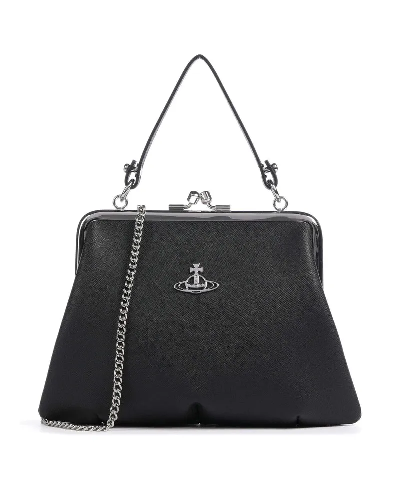 Vivienne Westwood Granny Frame Saffiano Umhängetasche black