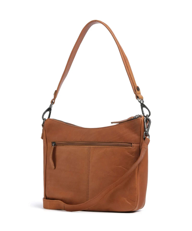The Chesterfield Brand Wax Pull Up Cow Tivra Schultertasche cognac
