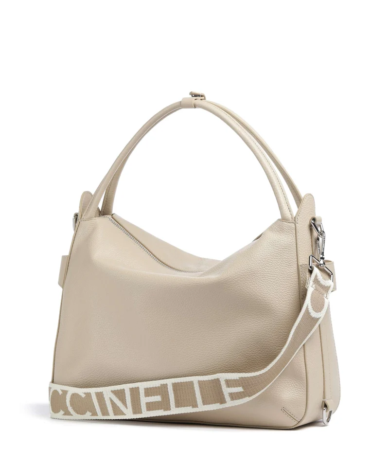 Coccinelle Gretel Ribbon Beuteltasche sandshell