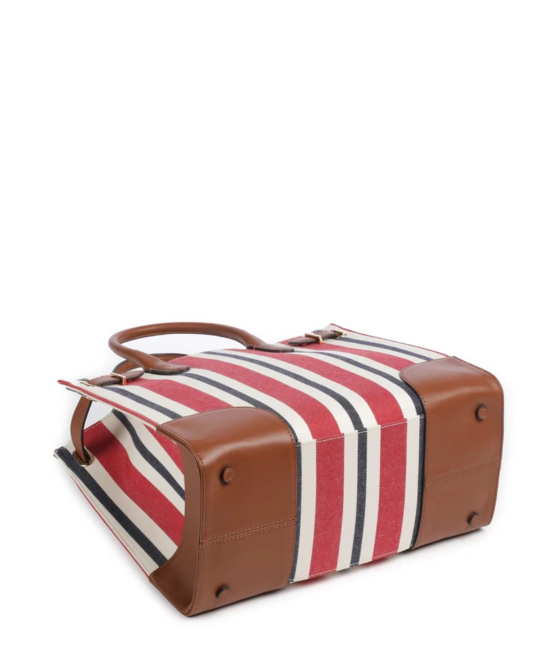 Lauren Ralph Lauren Devyn 42 Handtasche festive red strpe/lauren tan