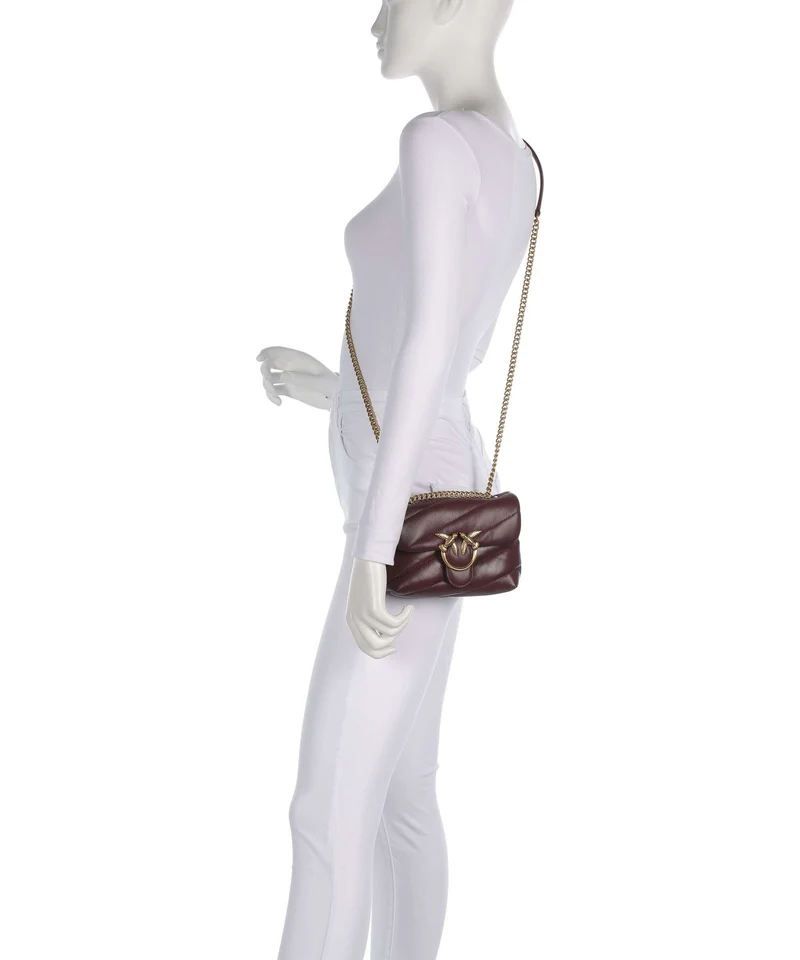 Pinko Love Puff Baby Schultertasche burgundy wine/antique gold