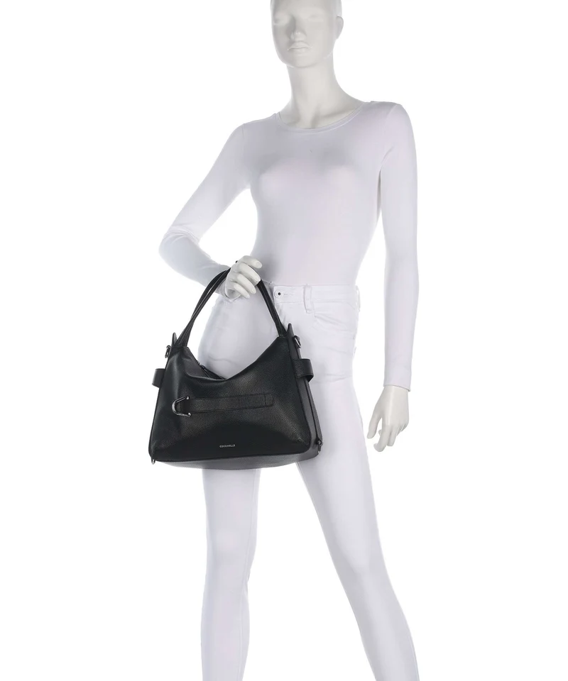 Coccinelle Gretel Ribbon Beuteltasche noir