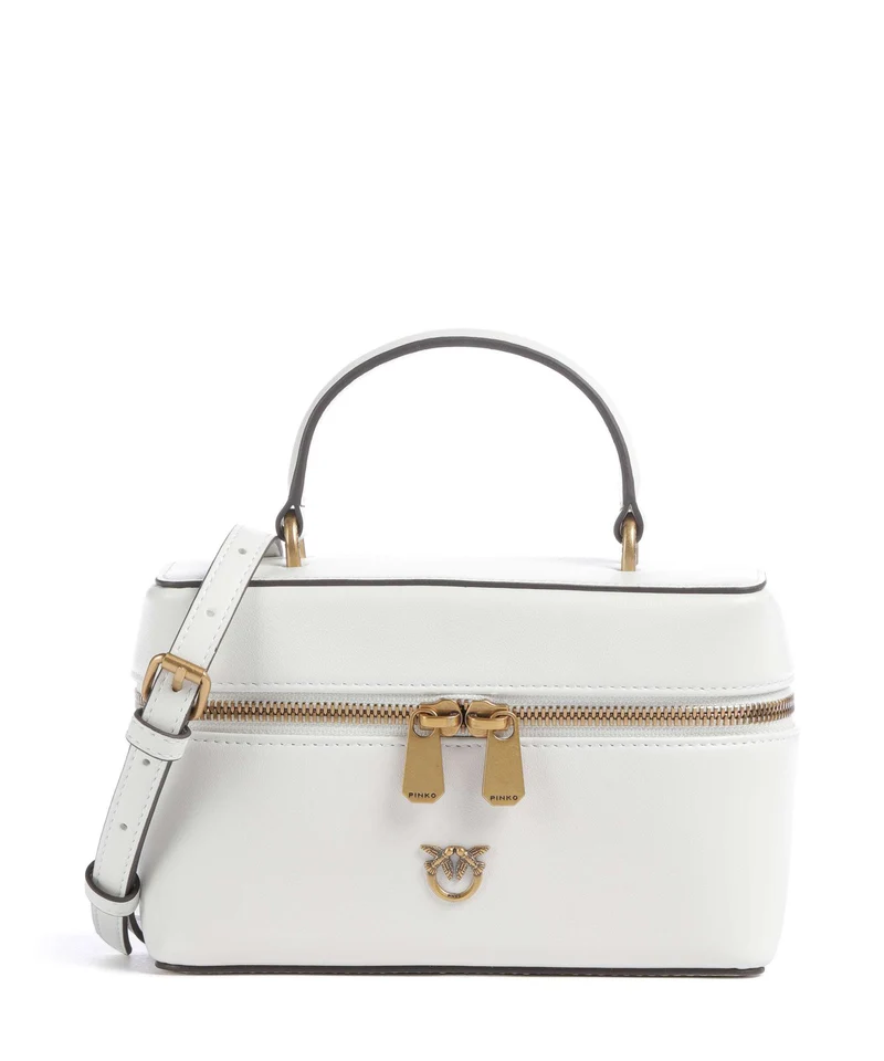 Pinko Vanity Mini Umhängetasche bianco nembo/antique gold