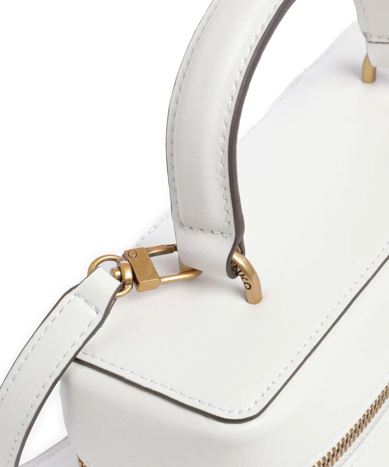 Pinko Vanity Mini Umhängetasche bianco nembo/antique gold