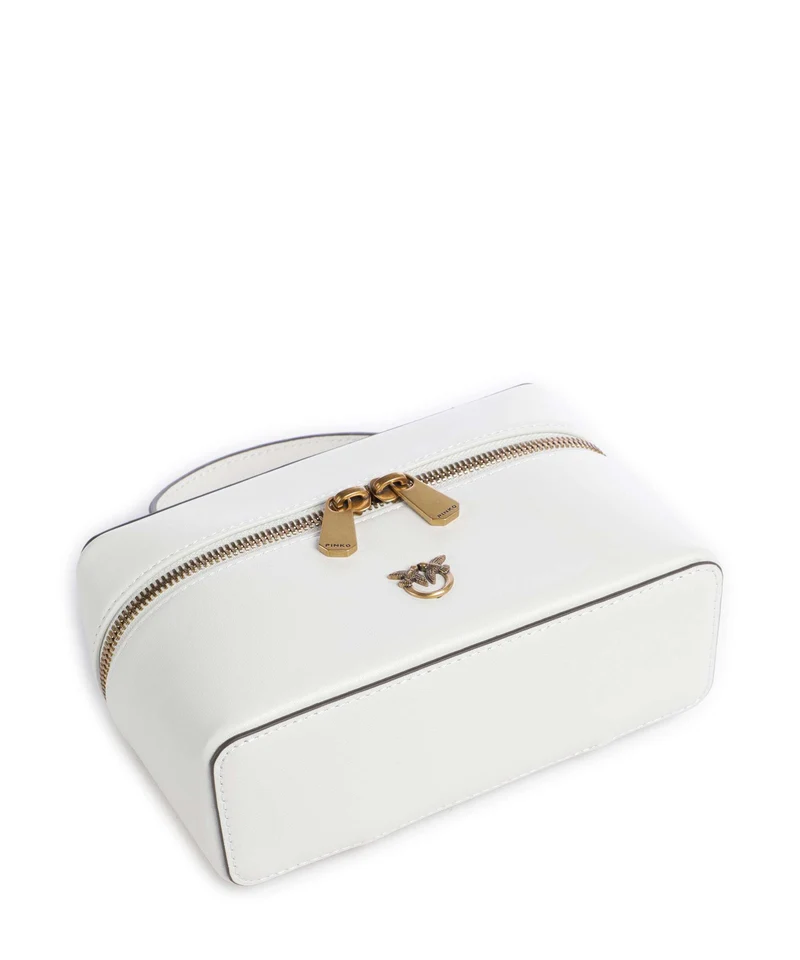 Pinko Vanity Mini Umhängetasche bianco nembo/antique gold