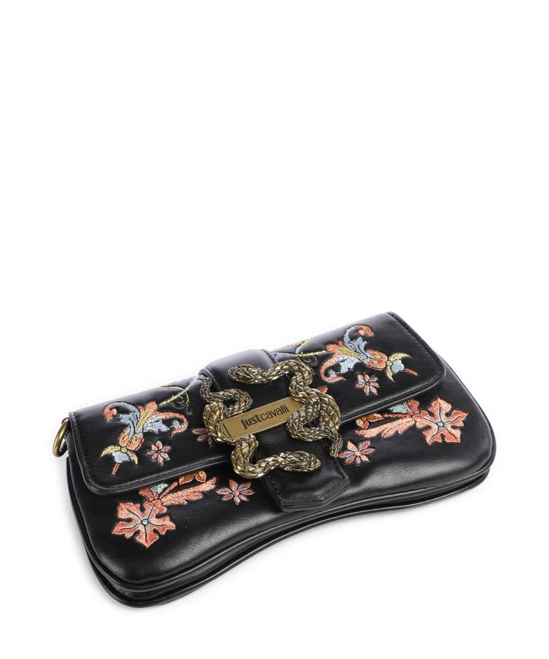 Just Cavalli Iconic Snakes Umhängetasche black