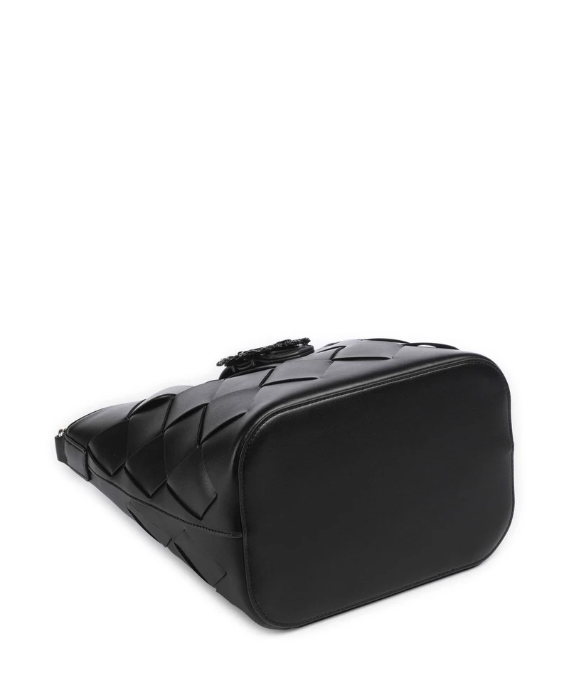 Just Cavalli Iconic Snakes Braided Beuteltasche black