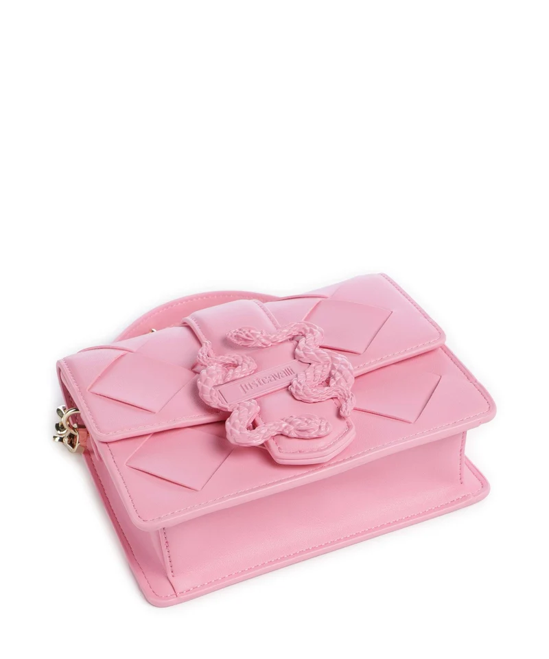 Just Cavalli Iconic Snakes Braided Umhängetasche begonia pink