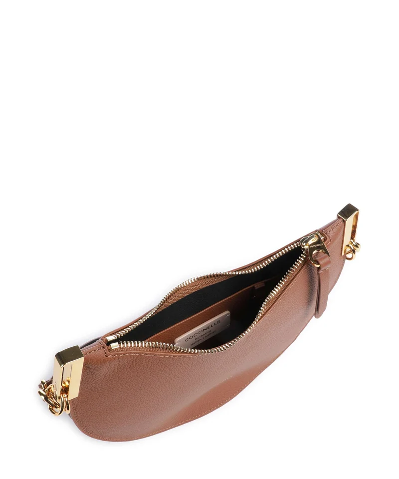 Coccinelle Sunup Schultertasche cognac/noir