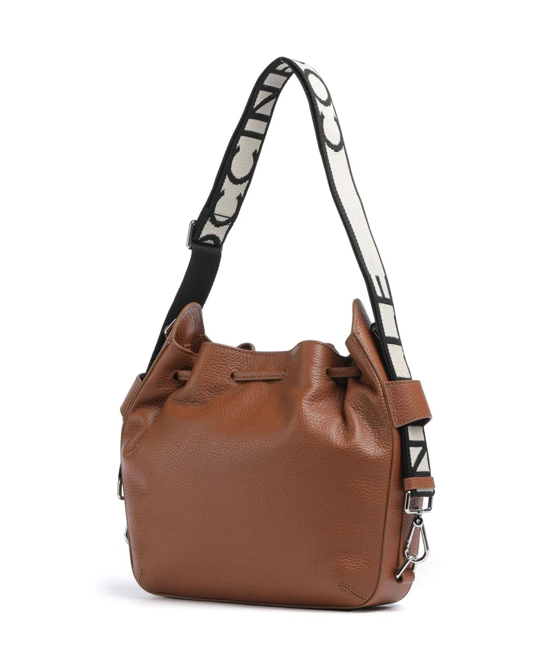 Coccinelle Gretel Ribbon Bucket Handtasche cognac