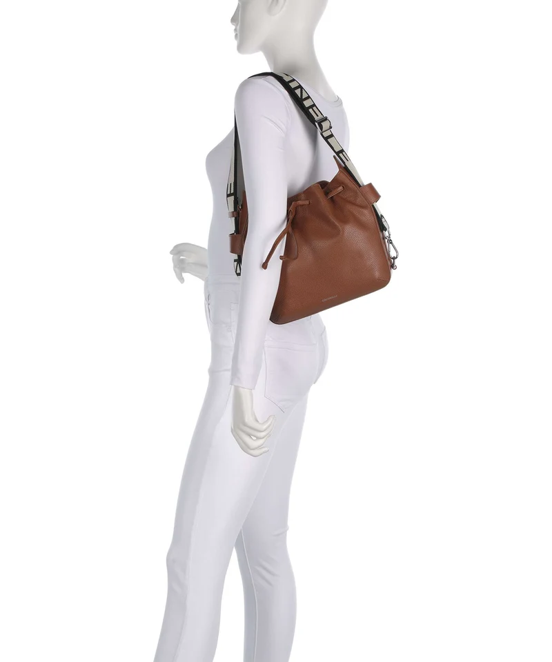 Coccinelle Gretel Ribbon Bucket Handtasche cognac