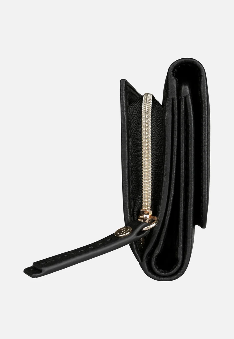 Emilia Ladies Wallet With Flap Black - Portemonnaie