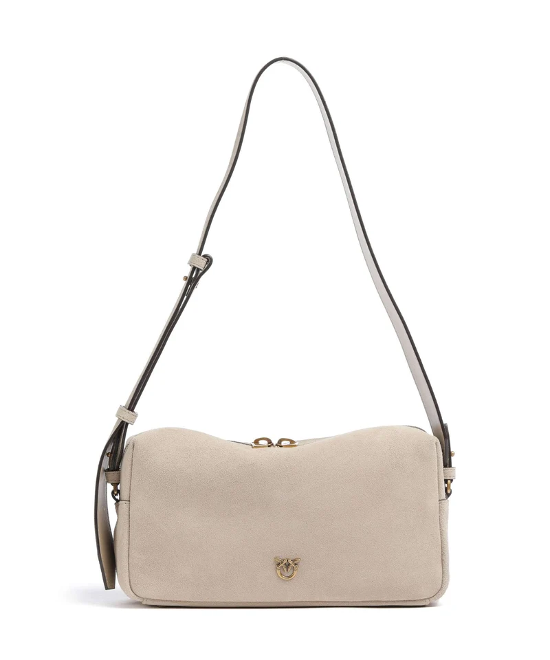 Pinko Schultertasche beige/grigio fumo/antique gold