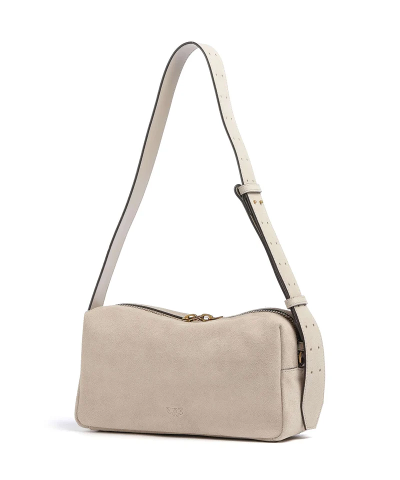 Pinko Schultertasche beige/grigio fumo/antique gold
