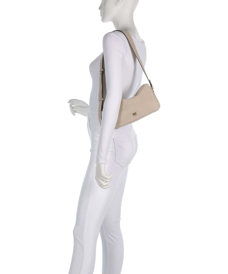 Pinko Schultertasche beige/grigio fumo/antique gold