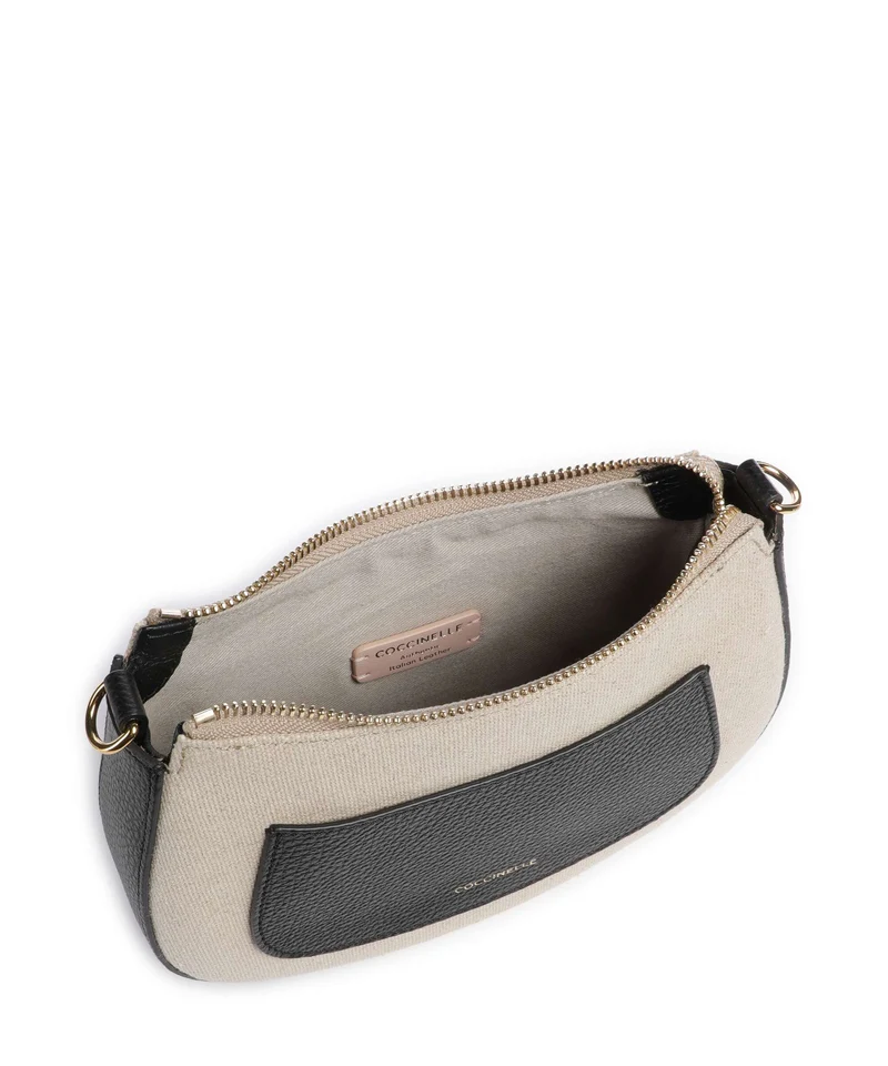 Coccinelle C-Easy Canvas Umhängetasche natural/noir