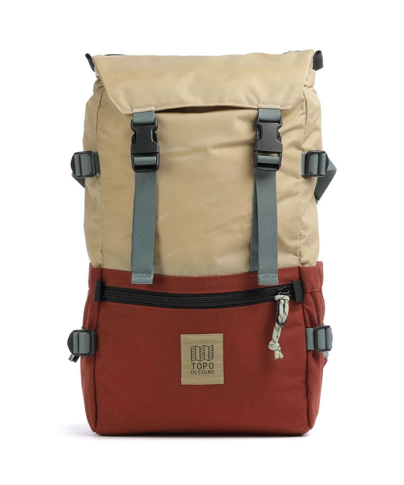 Topo Designs Rover Classic Rucksack sahara/fire brick