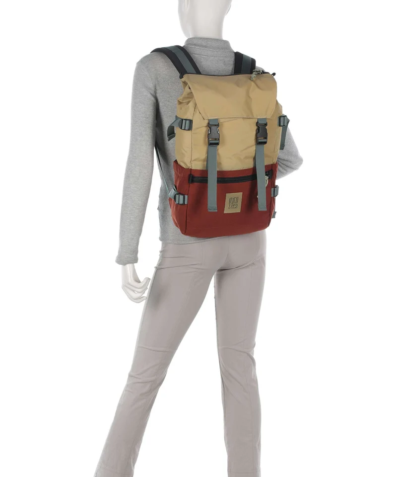 Topo Designs Rover Classic Rucksack sahara/fire brick