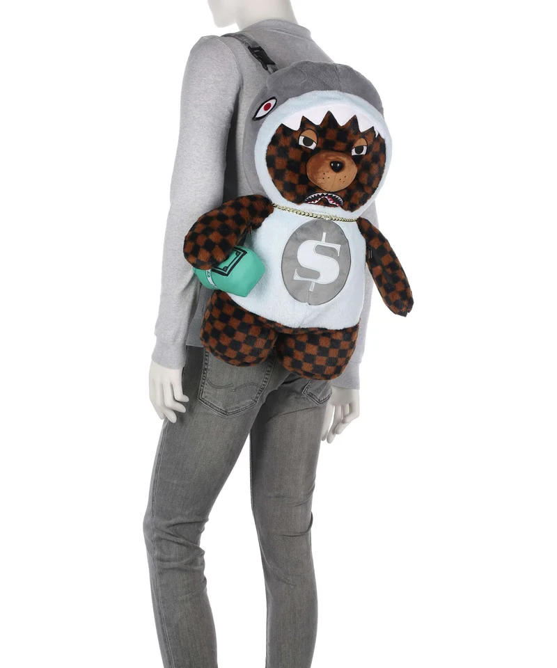 Sprayground Money Bear in Shark Costume Rucksack multicolour