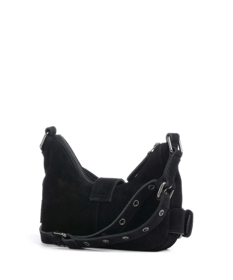 Núnoo Suede Palma Schultertasche black