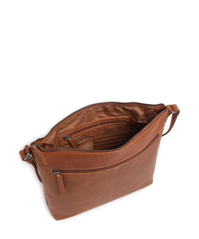 The Chesterfield Brand Wax Pull Up Cow Cartagena Umhängetasche cognac