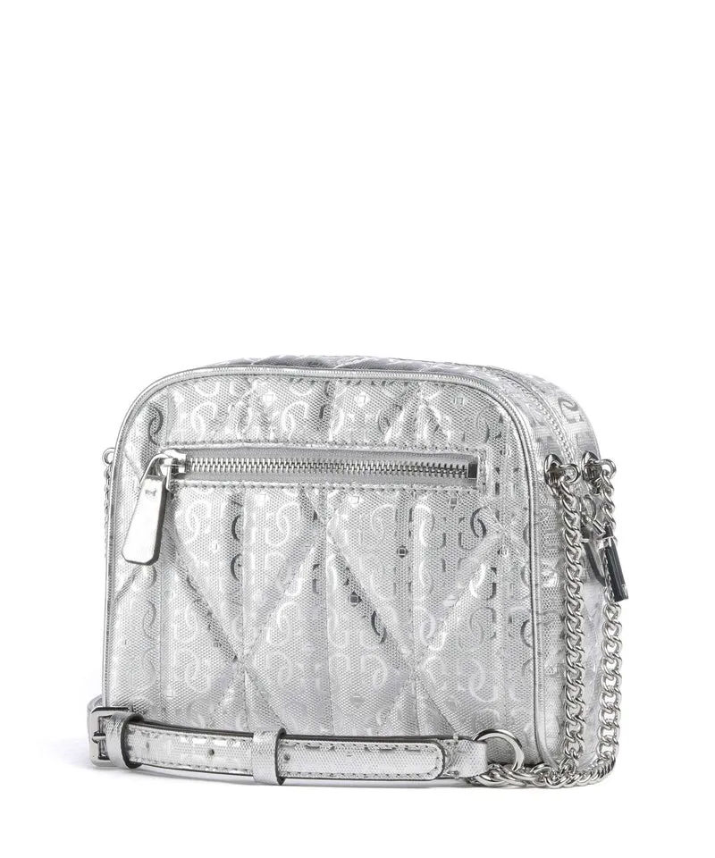Guess Aldina G-Shine Umhängetasche silver
