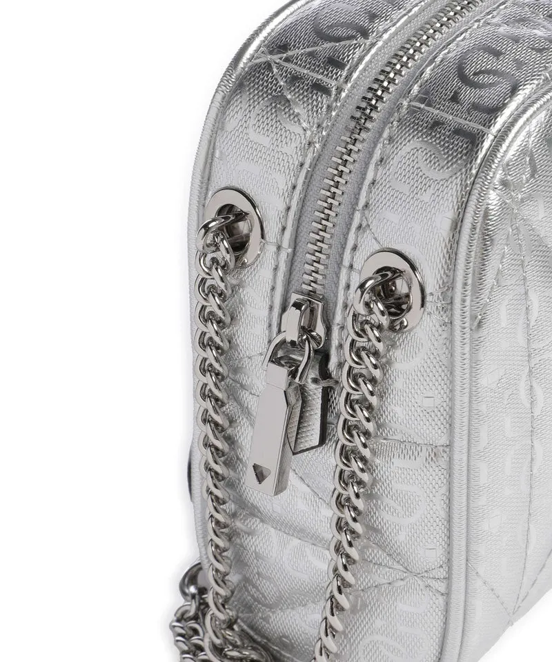 Guess Aldina G-Shine Umhängetasche silver