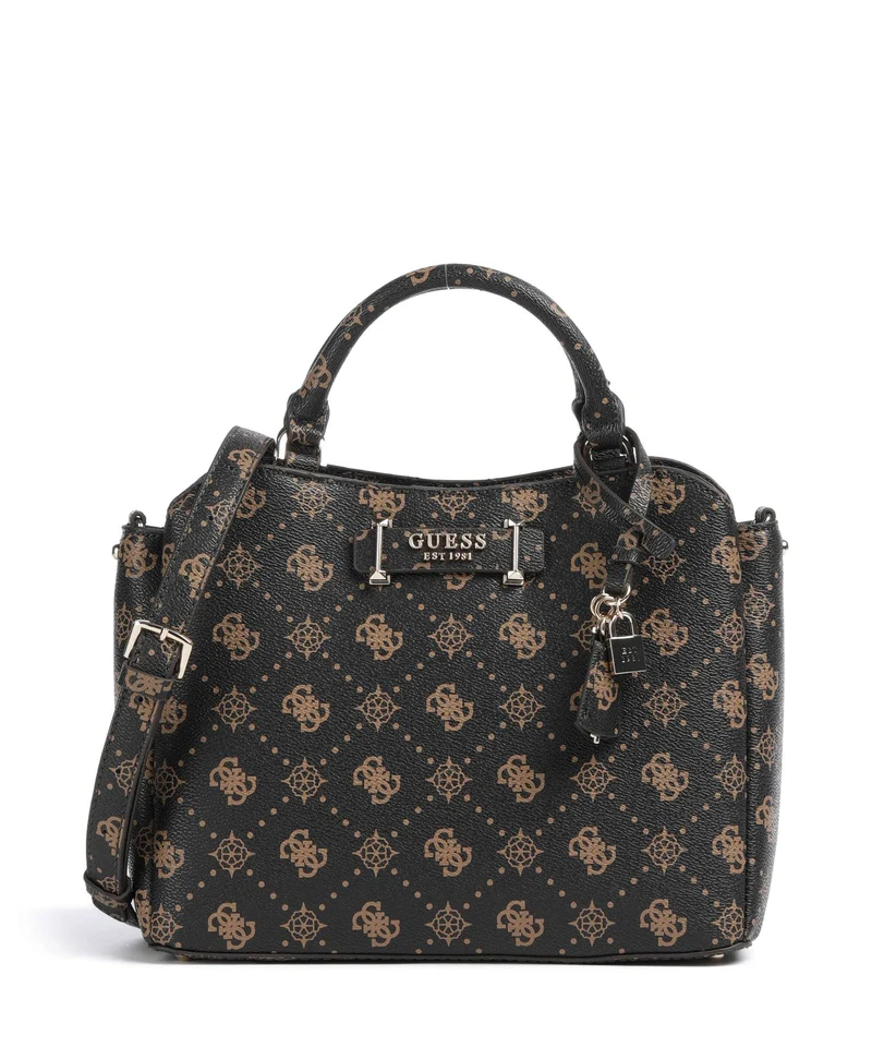 Guess Silia Handtasche espresso logo