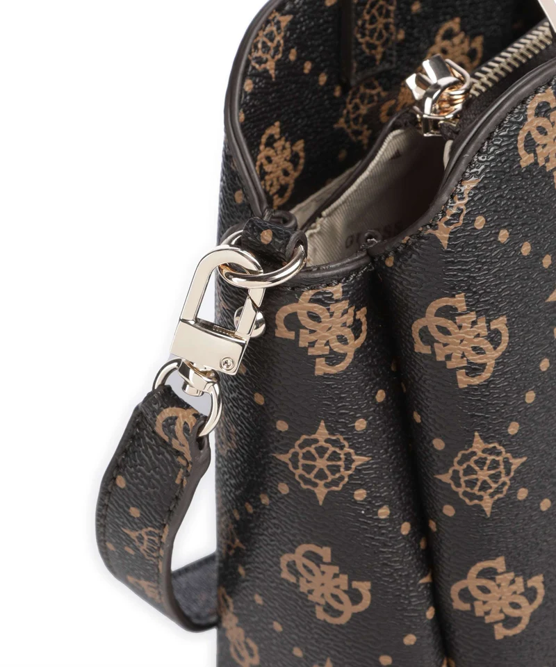 Guess Silia Handtasche espresso logo