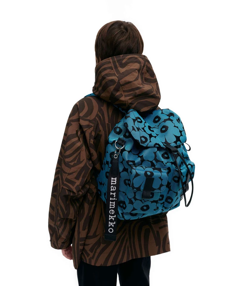Marimekko Everything Unikko L Rucksack blue/black
