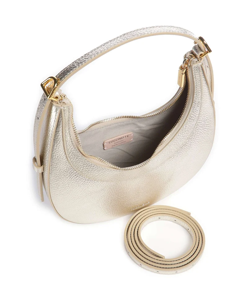 Coccinelle Whisper Schultertasche pale gold