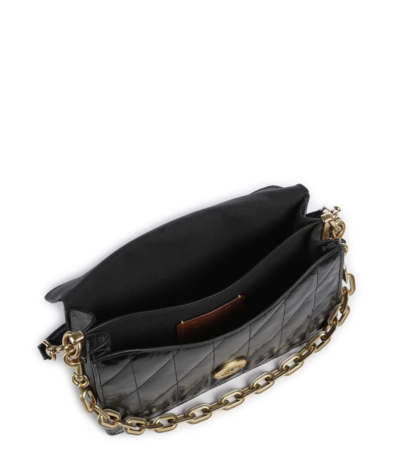Coach Tabby Quilted Glazed Schultertasche black
