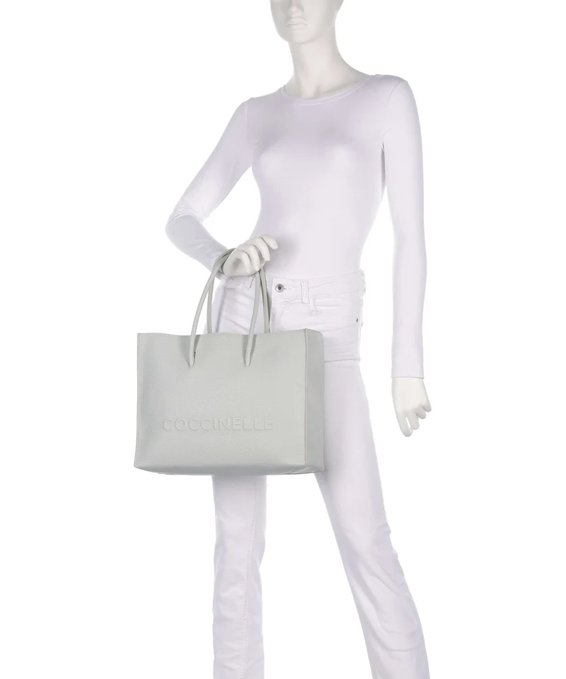 Coccinelle Myrtha Maxi Logo Shopper snow