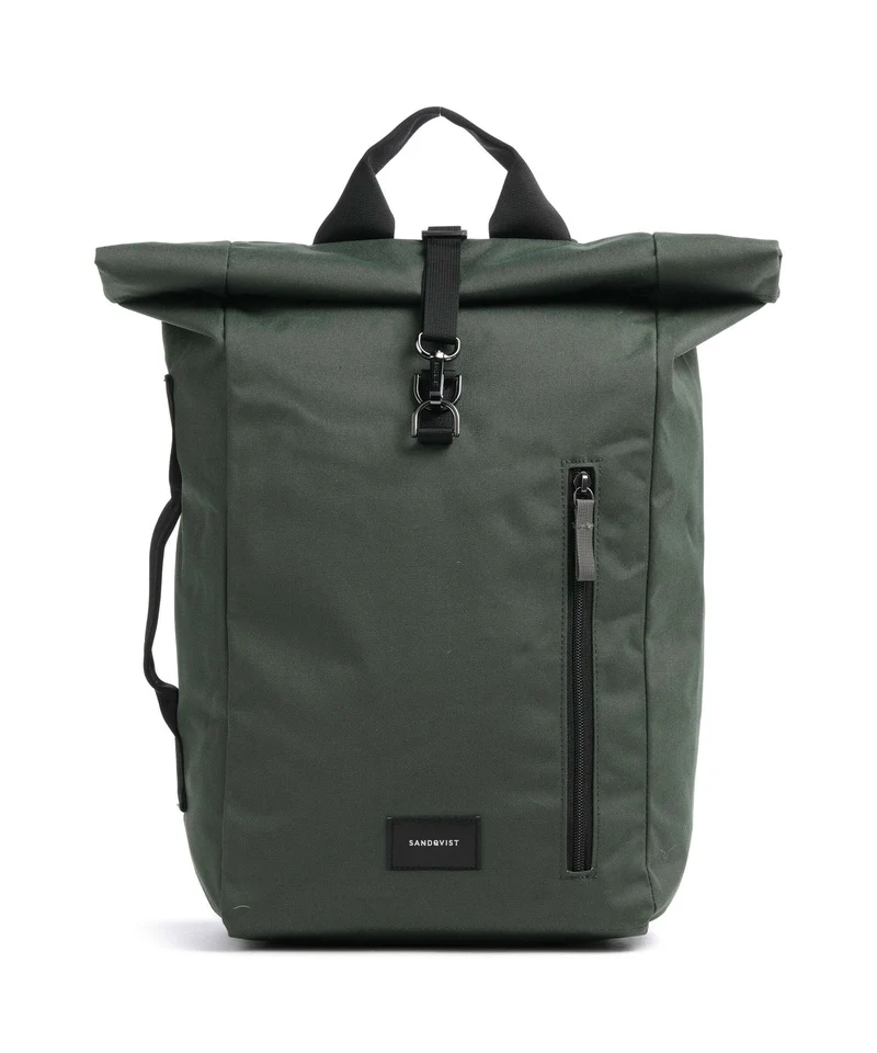 Sandqvist Ground Dante Vegan Rolltop Rucksack dawn green
